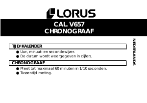 Handleiding Lorus RM311EX9 Dress Horloge