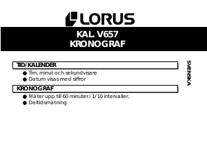 Bruksanvisning Lorus RM313GX9 Dress Armbandsur