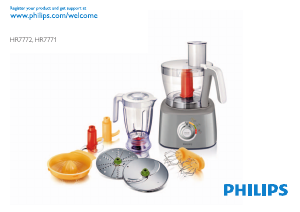 Bruksanvisning Philips HR7771 Matberedare