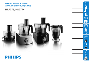 Käyttöohje Philips HR7774 Pure Essentials Keittiön monitoimikone