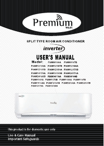 Manual Premium PIAW9169A/70B Air Conditioner