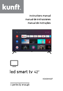 Manual de uso Kunft K5404H42F Televisor de LED