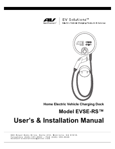 Manual AeroVironment EVSE-RS Charging Station