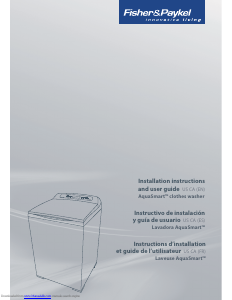 Manual de uso Fisher and Paykel WL42T26CW1 Lavadora
