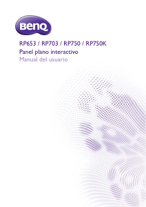 Manual de uso BenQ RP653 Pizarra interactiva