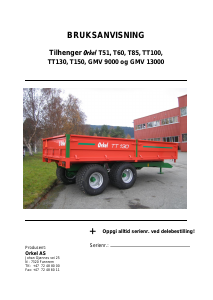 Bruksanvisning Orkel T 51 Tilhenger