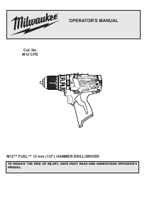 Manual Milwaukee M12 Drill-Driver