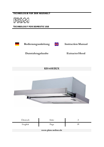 Handleiding PKM KHU-60EB2X Afzuigkap