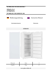 Manual PKM GS168-M Freezer