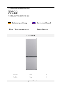 Bedienungsanleitung PKM KG173IX-M Kühl-gefrierkombination