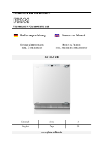 Bedienungsanleitung PKM KS117.4 UB Kühlschrank