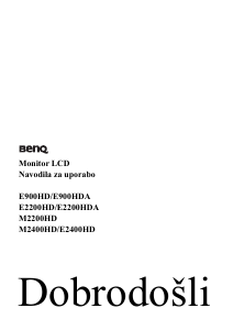 Priročnik BenQ E2200HDA LCD-zaslon