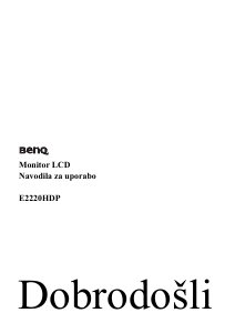 Priročnik BenQ E2220HDP LCD-zaslon