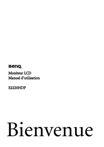 Mode d’emploi BenQ E2220HDP Moniteur LCD