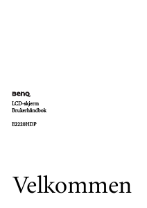 Bruksanvisning BenQ E2220HDP LCD-skjerm