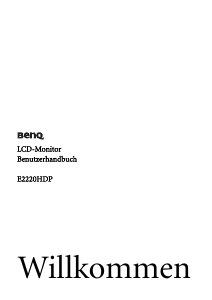 Bedienungsanleitung BenQ E2220HDP LCD monitor