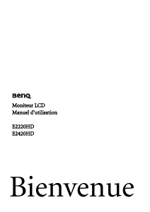 Mode d’emploi BenQ E2420HD Moniteur LCD