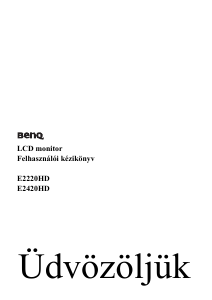 Használati útmutató BenQ E2420HD LCD-monitor