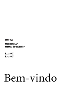 Manual BenQ E2420HD Monitor LCD