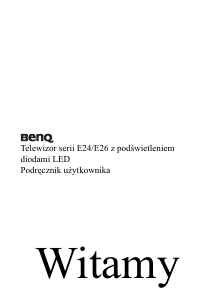 Instrukcja BenQ E26-5500 Monitor LCD