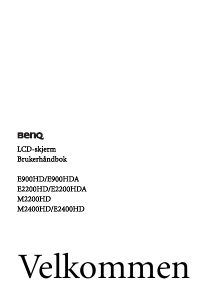 Bruksanvisning BenQ E900HDA LCD-skjerm