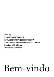 Manual BenQ E900WA Monitor LCD