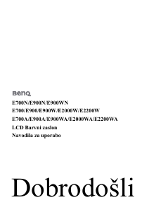 Priročnik BenQ E900WA LCD-zaslon