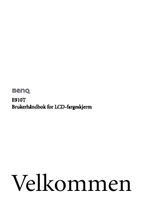 Bruksanvisning BenQ E910T LCD-skjerm