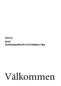 Bruksanvisning BenQ E910T LCD skärm
