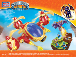 Mode d’emploi Mega Bloks set 95418 Skylanders Attaque de l'élicoptère Arkeyan