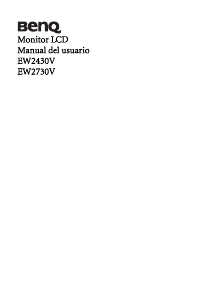 Manual de uso BenQ EW2730V Monitor de LCD