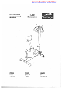 Handleiding Slazenger SL 261 Hometrainer