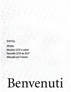 Manuale BenQ FP2092 Monitor LCD