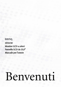 Manuale BenQ FP231W Monitor LCD