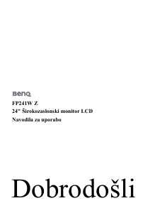 Priročnik BenQ FP241W Z LCD-zaslon