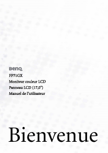 Mode d’emploi BenQ FP71G X Moniteur LCD