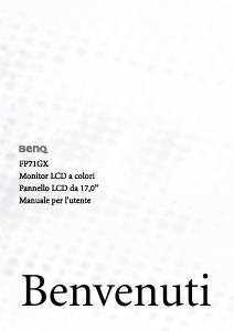 Manuale BenQ FP71G X Monitor LCD