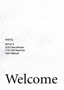 Manual BenQ FP71G+S LCD Monitor