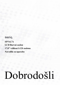 Priročnik BenQ FP71G+S LCD-zaslon