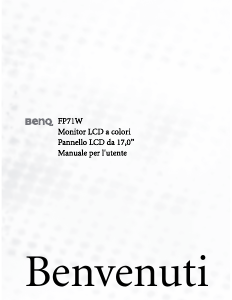 Manuale BenQ FP71W Monitor LCD