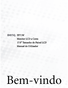 Manual BenQ FP71W Monitor LCD