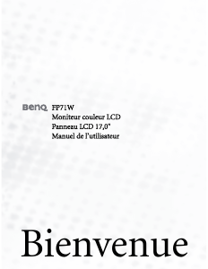 Mode d’emploi BenQ FP71W Moniteur LCD