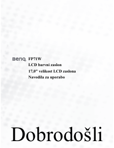 Priročnik BenQ FP71W LCD-zaslon