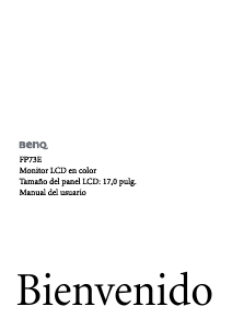 Manual de uso BenQ FP73E Monitor de LCD