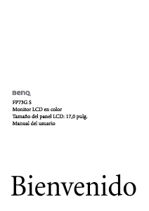 Manual de uso BenQ FP73G S Monitor de LCD