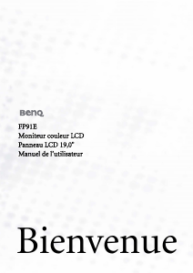 Mode d’emploi BenQ FP91E Moniteur LCD