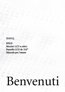 Manuale BenQ FP91E Monitor LCD