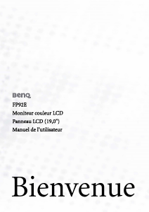 Mode d’emploi BenQ FP92ES Moniteur LCD