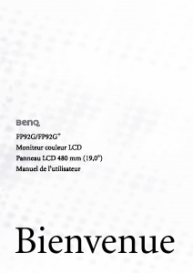 Mode d’emploi BenQ FP92G+ Moniteur LCD