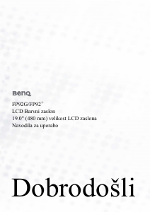 Priročnik BenQ FP92G+ LCD-zaslon